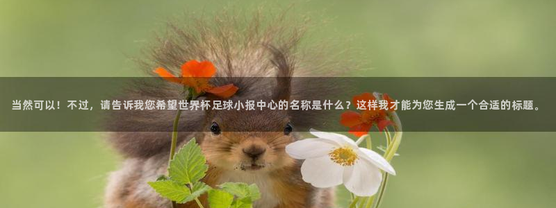 世界杯亚洲区预选赛积分榜:当然可以!不过,请告诉我您希望世界杯足球小报中心的名称是什么?这样我才能为您生成一个合适的标题。